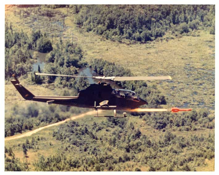Image: AH-1G firing a Hellfire missile