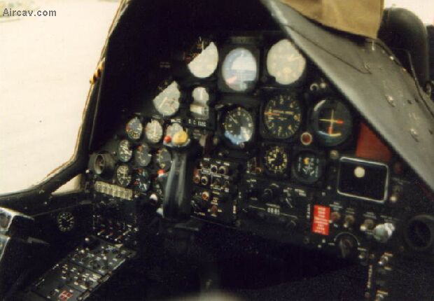 Image: Pilot's cockpit of an AH-1G Cobra helicopter
