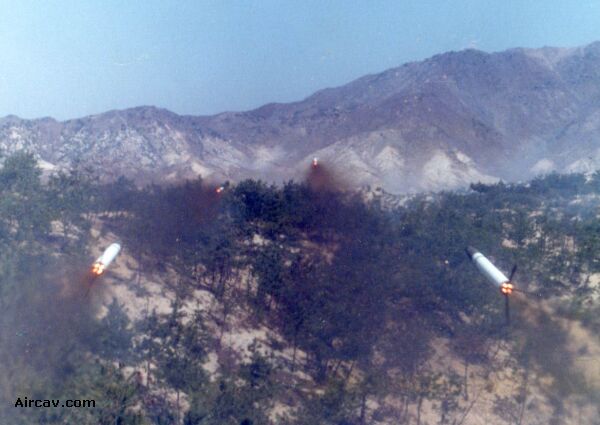 Image: 2.75 inch rockets flying down range