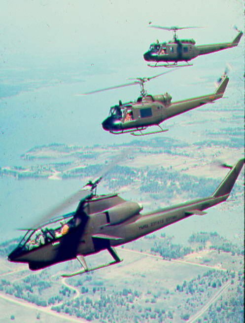 Image: AH-1G with UH-1 Huey