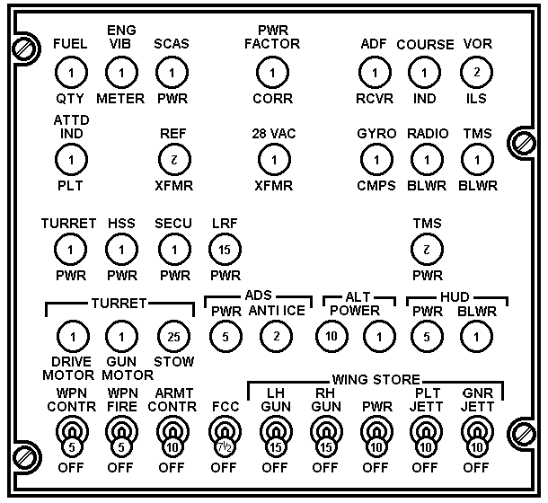 Drawing: AC circuit-breaker panel