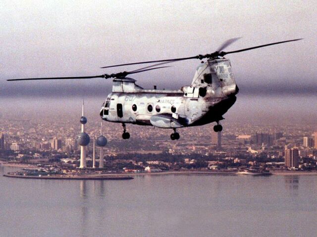 Image: U.S.M.C. CH-46 Sea Knight Helicopter