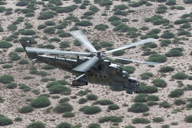 Image: Mi-24 Hind on the prowl
