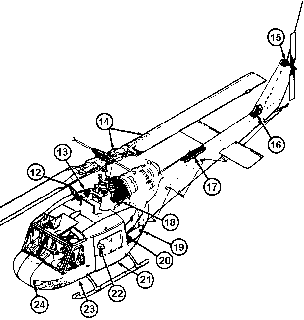 Drawing: UH-1M Items 12 - 24