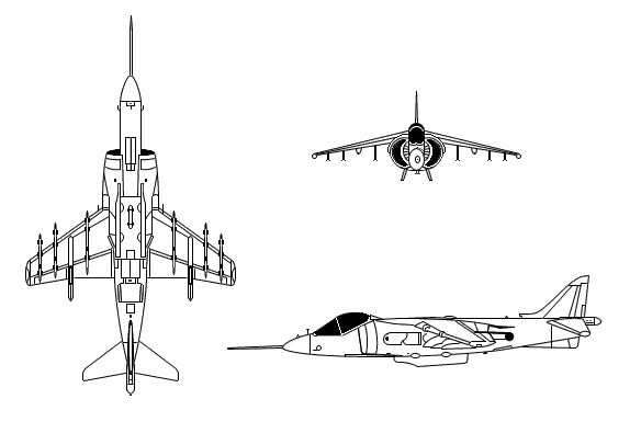 Drawing: AV-8B Harrier II