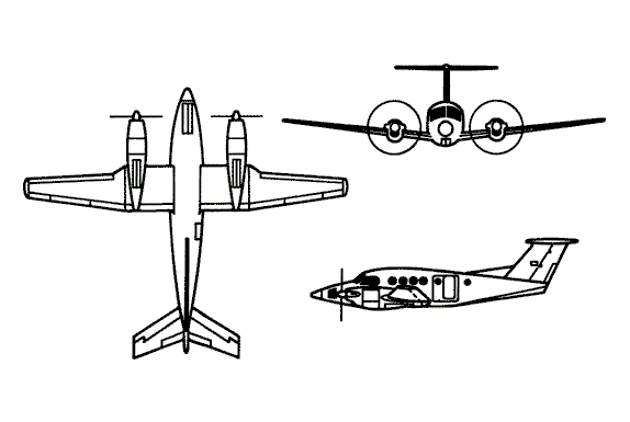 Drawing: C-12 Super King Air, B200