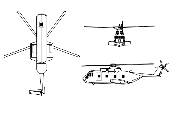 Drawing: CH-53/HH-3E Jolly Green Giant
