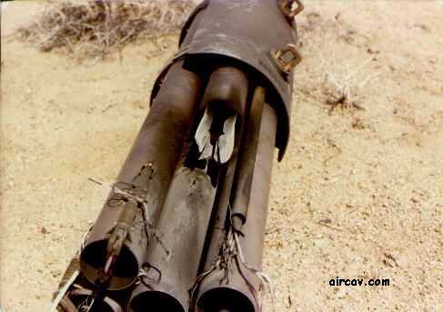 Image: Hang-fire on a M158 rocket pod